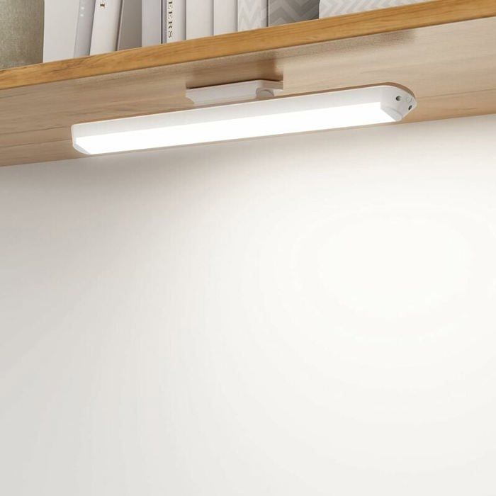 Lampe de placard LED à intensité variable 34 cm applique murale tactile et rechargeable ruban LED réglable sous meuble sans fil p