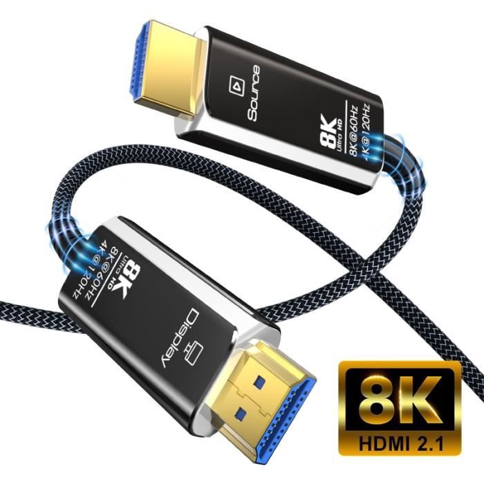 Câble HDMI 2.1 8K 4K 120Hz [2M] Ultra HD eARC HDR Blu-ray 48Gb/sec Cables  hdmi Support 3D - Cdiscount TV Son Photo