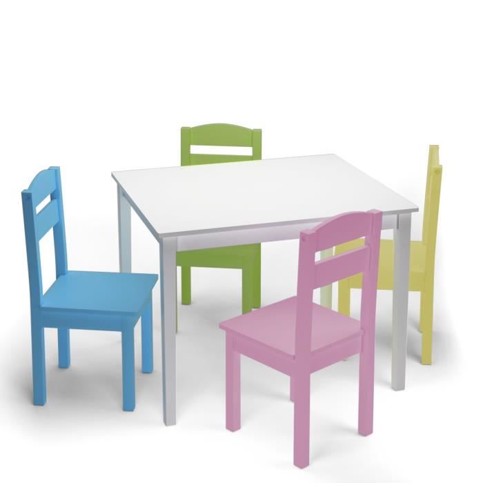 Table à Jeux dapprentissage en Bois Massif Chaise De Maison Ensemble Table Et Chaises pour Enfants De Maternelle 