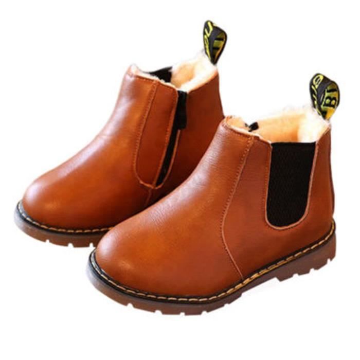Eur 22 Brown Hiver Enfants Enfants Martin Bottes Neige Bebe Chaussures Toddler Garcons Filles Bottes Nwt Cdiscount