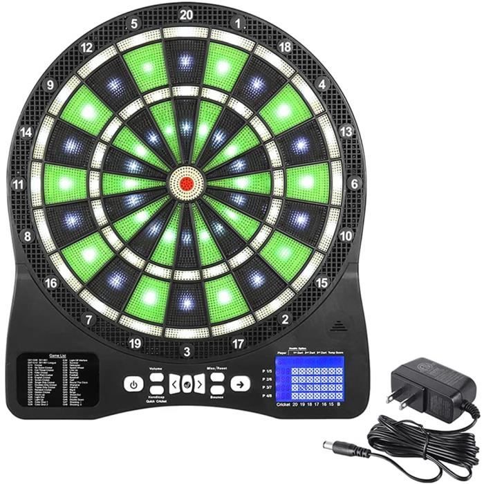 Jeu De Fléchettes électronique Focket – Score Automatique, 18 Jeux, 1 à 8 Joueurs, écran LCD