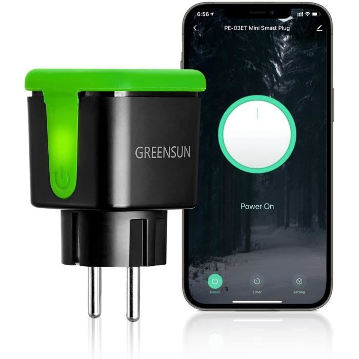 Prise électrique,Prise de courant Wifi intelligente, 16a, fonctionne