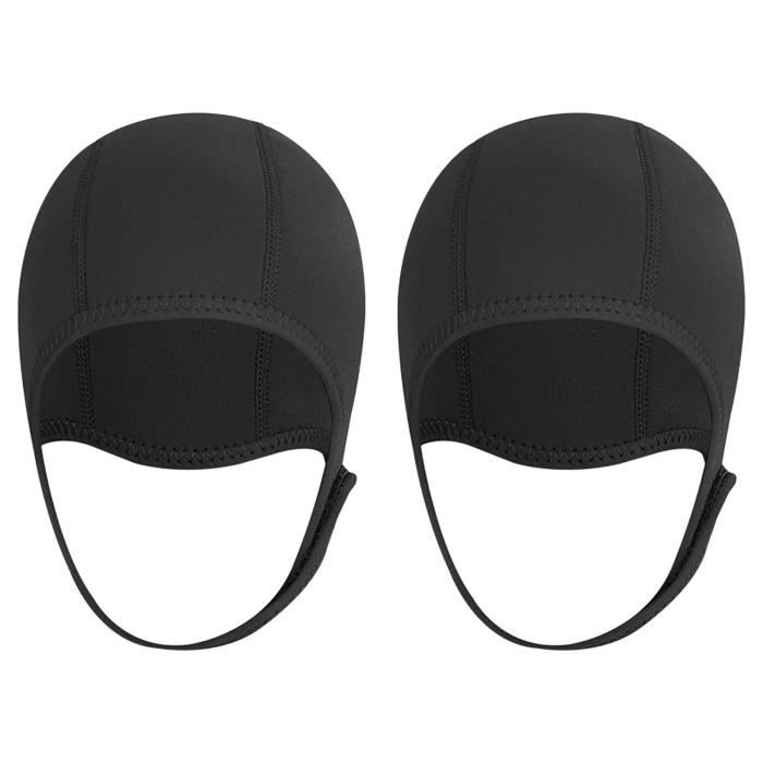 2x 2.5mm Épaissir Capuche De Plongée Femmes Hommes Élastique Thermique Surf Snorkeling Chapeau Tête Couverture Oreille Blesiya