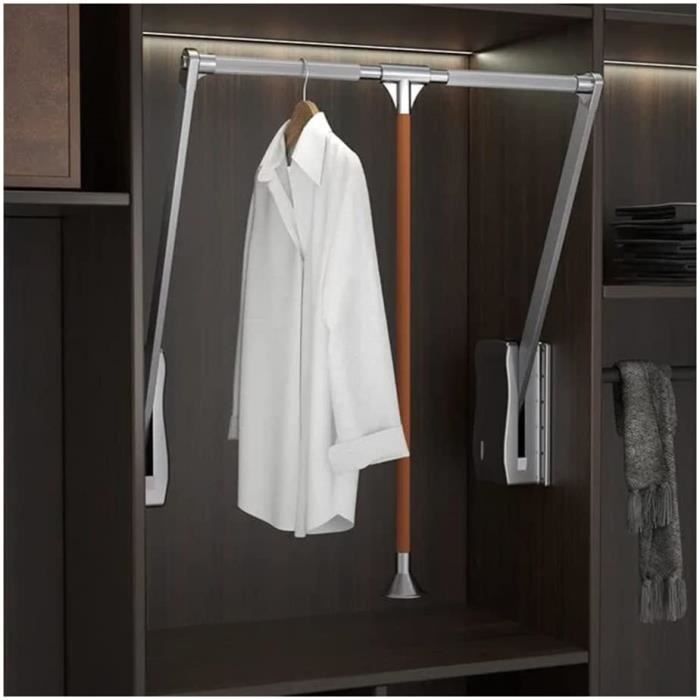 Barre de penderie escamotable,Charge 30kg Tringle relevable penderie