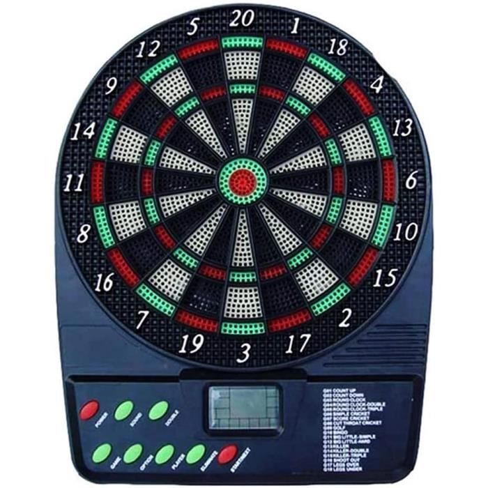 Cible De Fléchettes Électronique Avec Écran LCD - 6 Fléchettes à Pointe Souple - Jeu Familial