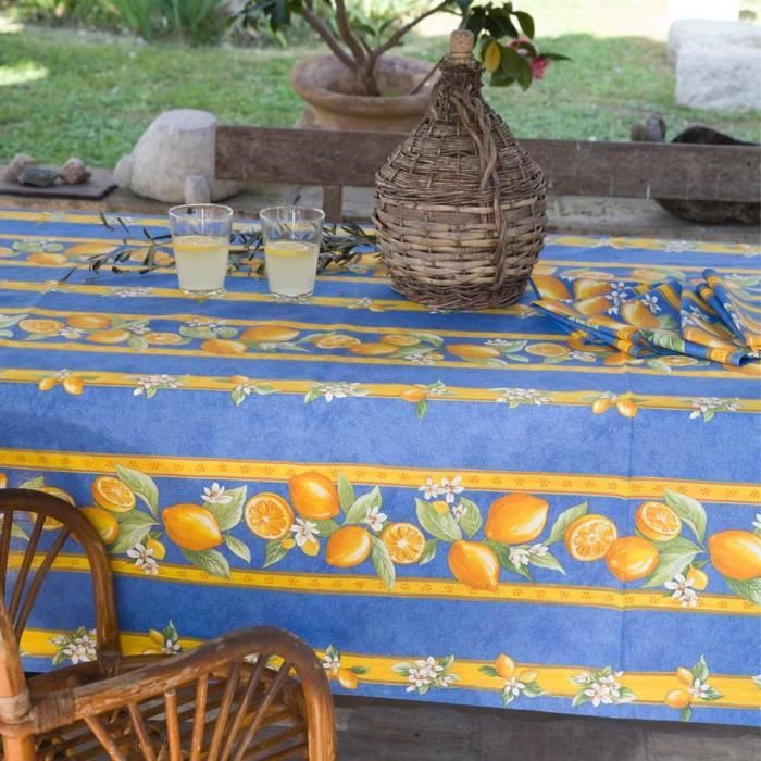 Nappe Rectangulaire Fantaisie - 145 X 240 Cm - Bleu Pétrole - Nappe