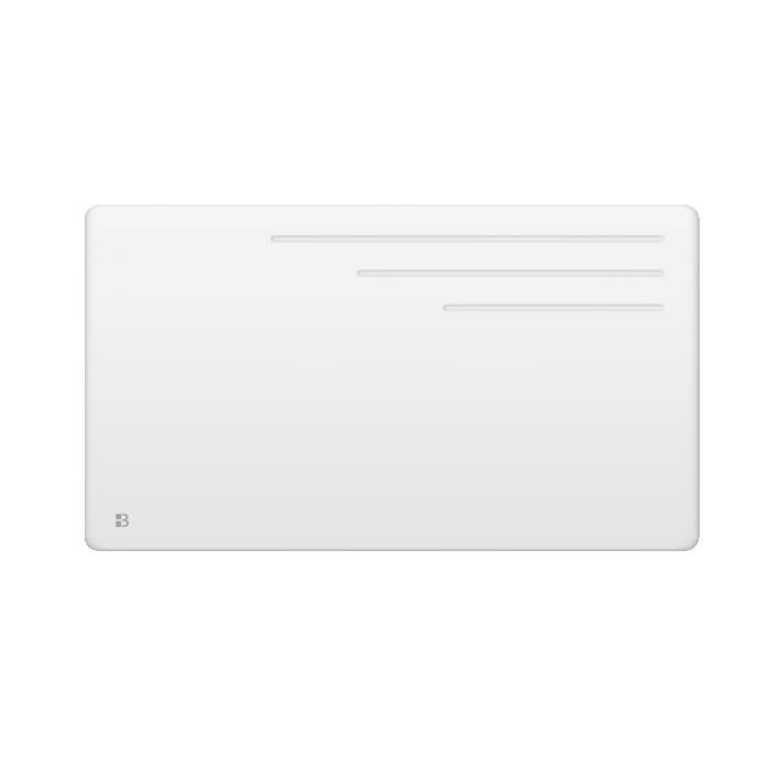Radiateur électrique fixe à inertie sèche fonte - BESTHERM - MOTU 1500W - horizontal blanc - NF