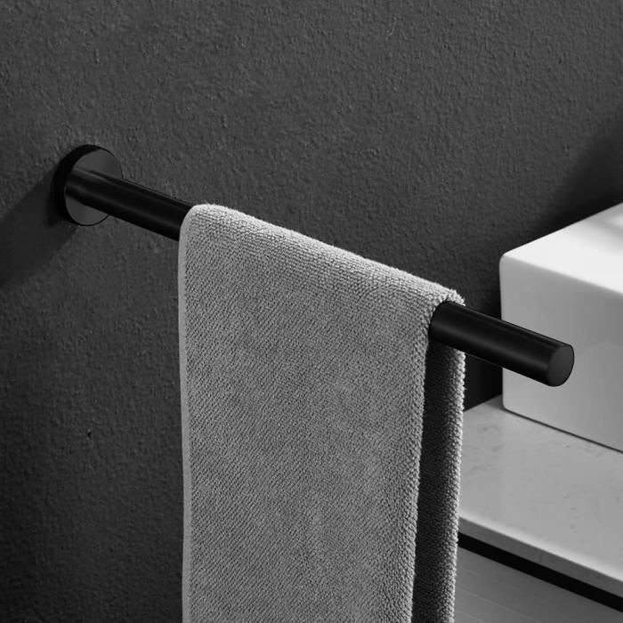 MSV Porte serviettes à poser en acier chromé 40cm SKALA