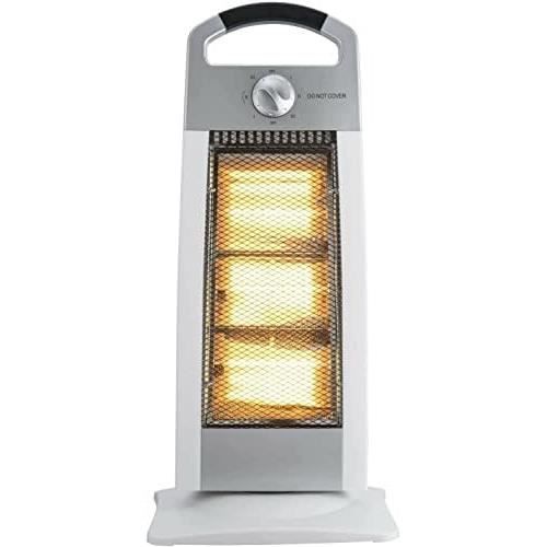 Chauffage électrique Halogène Portable Adler 2 Niveaux 800W – 2 éléments Quartz, Blanc