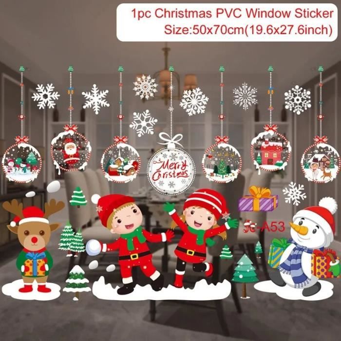 Autocollant Décoratif "Joyeux Noël" Pour Fenêtre - Vinyle Amovible - Déco De Noël Facile !