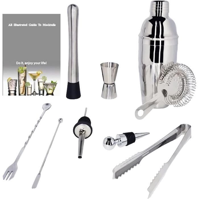 Cikonielf Shaker à boisson Shaker à cocktail professionnel en acier