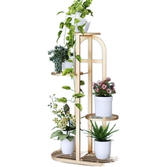 Étagère à Plantes - 3 Niveaux - En Métal - Noir [214] - Jardin