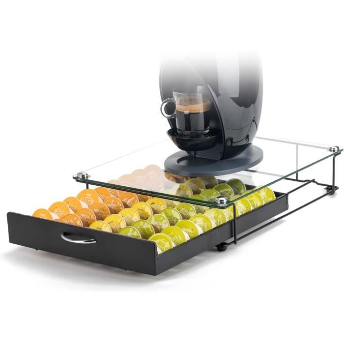 HiveNets Rack De Stockage Pour Capsules De Café En étal Noir Avec 3