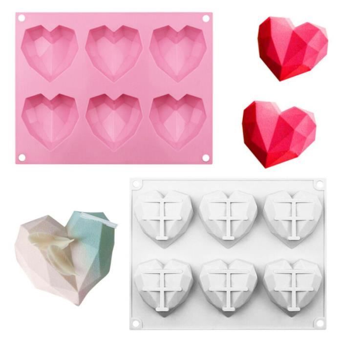 Moule De Gateau 3d En Silicone Forme Coeur Moule De Patisserie Chocolat Cuisson Decoration Rose Cdiscount Maison