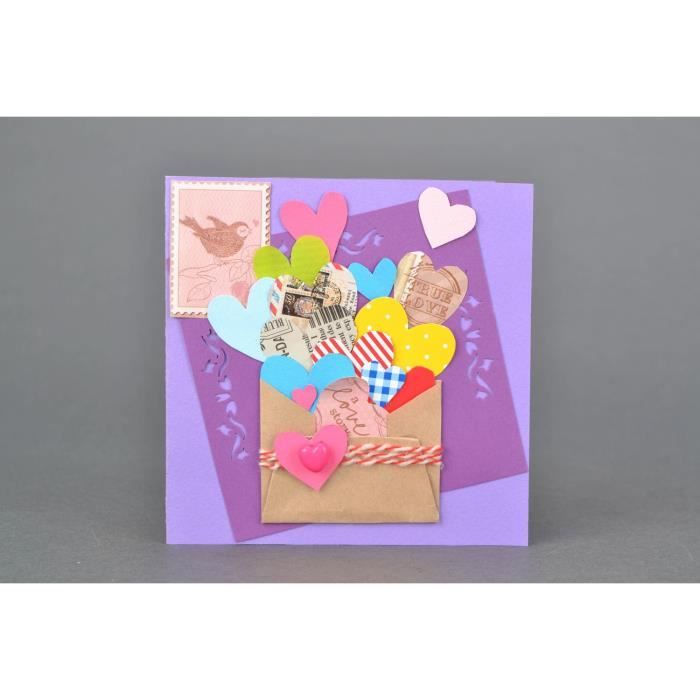 Carte De Voeux Faite Main Avec Coeur Pour Saint Valentin 3771 Achat Vente Faire Part Invitation Carte De Voeux Faite Main Cdiscount
