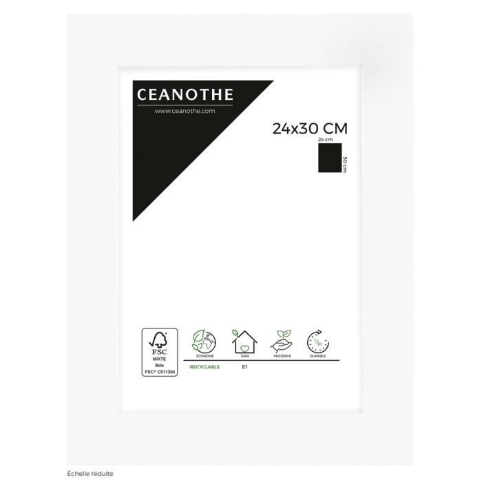 Cadre photo Mat blanc 24x30 cm - Ceanothe, marque française