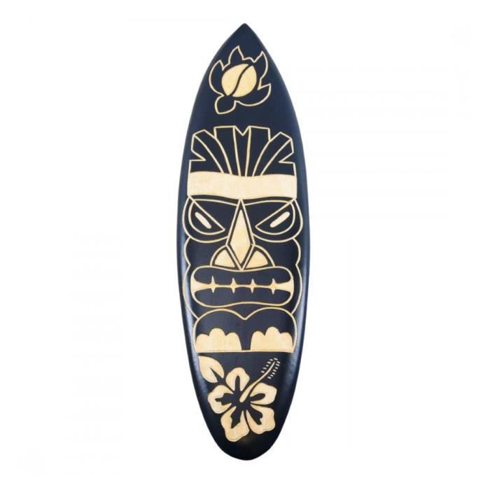 Planche De Surf Tiki 100 Cm – Bois – Style Hawaïen Maui – Décor Murale