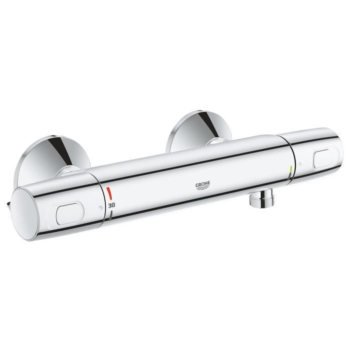 GROHE Mitigeur thermostatique Douche Precision Trend, montage mural, protection anti-brûlure, raccor
