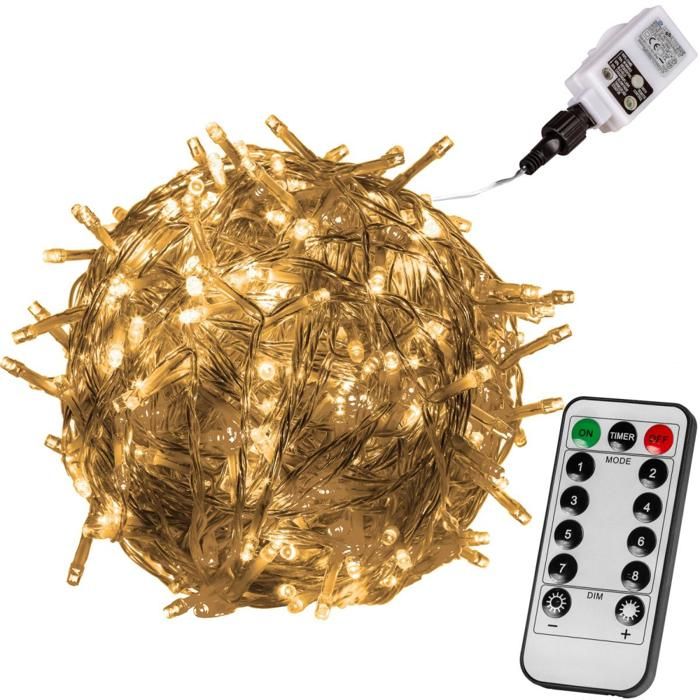 Extérieur Guirlande DEL Guirlande Électrique Pour Extérieur /& Intérieur 40 DEL blanc chaud 230 V ip44