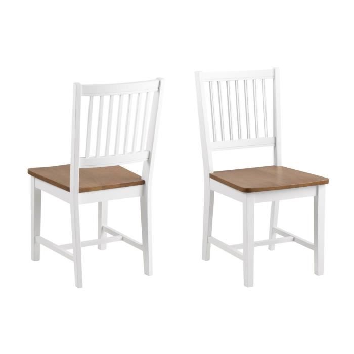 Chaise Brisbane blanc Cdiscount Maison