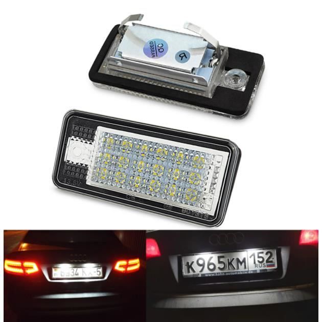 N\A La Plaque d/'immatriculation de Voiture à LED Allume la Lampe de Plaque d/'immatriculation 12V Compatible pour Audi TT8N99~06 2PCS