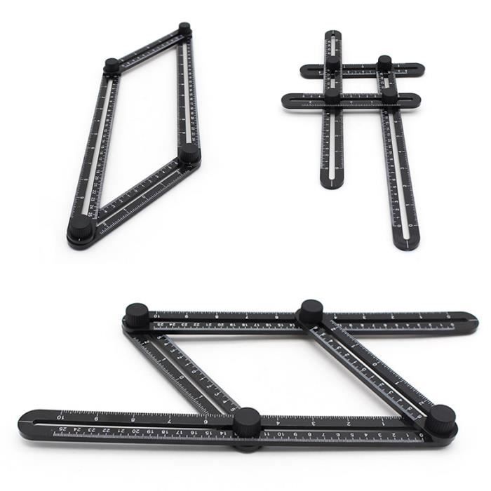 Angleizer modèle outil instrument de mesure Quatre côté-Multi Angle Côté Ruler