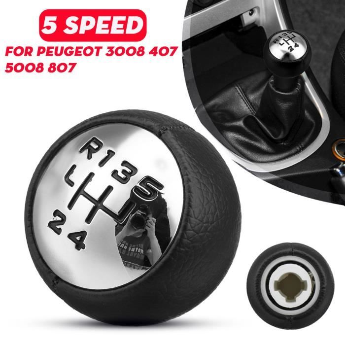 Gear Shift Knob For Peugeot 206 307 308 407 807 3008 5008 - 5 Speed (2403.CN)