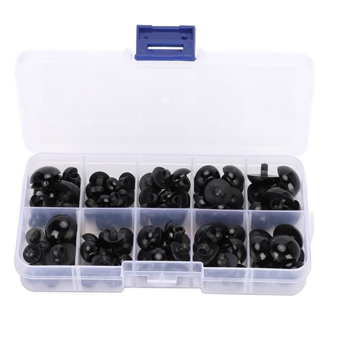 Poupée yeux bouton noir artisanat en plastique bricolage jouet pour enfants ours en peluche accessoires de jouet animal