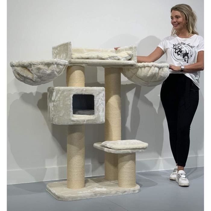 Arbre A Chat Geant Grand Chat Xxl Chartreux Marron Pour Gros Chats Produit De Qualite 235 Cdiscount Animalerie