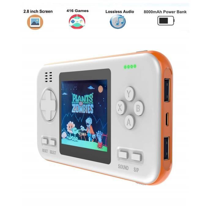 Console de jeu portable D41 2 en 1 avec batterie externe intégrée