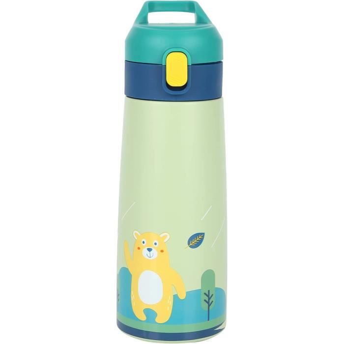 Gourde Isotherme Enfant 500ML, Acier Inoxydable 18/8, Bouteille Isotherme, Sans BPA, Gourde