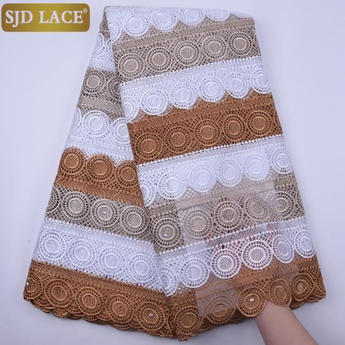 Tissus SJD Tissu en dentelle africaine pagne nig rian avec