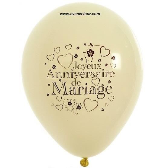 Ballon Joyeux Anniversaire De Mariage Multicolore X10 Ref 317 Achat Vente Ballon Decoratif Soldes Cdiscount