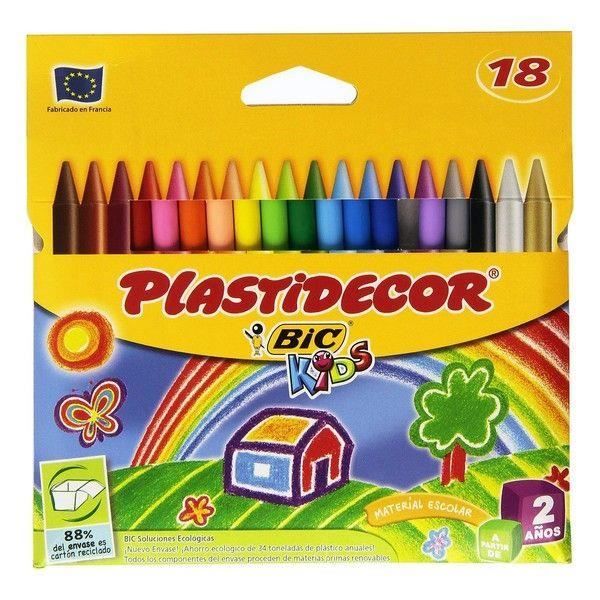 BIC Plastidecor Trousse de 18 Crayons de couleurs - 875771