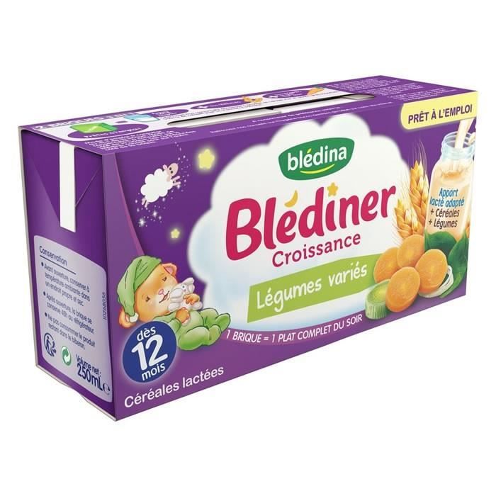 Lot De 4 Bledina Blediner Cereales Lactees Aux Legumes Des 12 Mois 2 X 250 Ml Achat Vente Cereales Bebe Lot De 4 Bledina Blediner