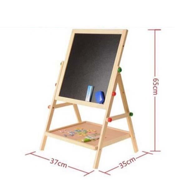 Minnie Tableau Enfant Chevalet Double Face En Bois Avec Rangement
