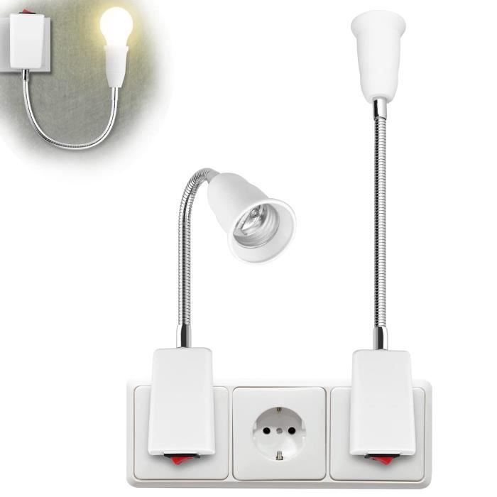 4Pcs Douille E27 Avec Interrupteur Sans Fil Support Ampoule LED 100
