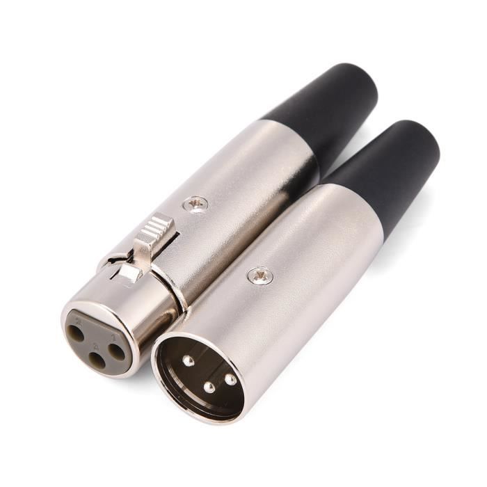 Sonew connecteur XLR 10 pièces connecteurs mâles XLR 4 broches prise