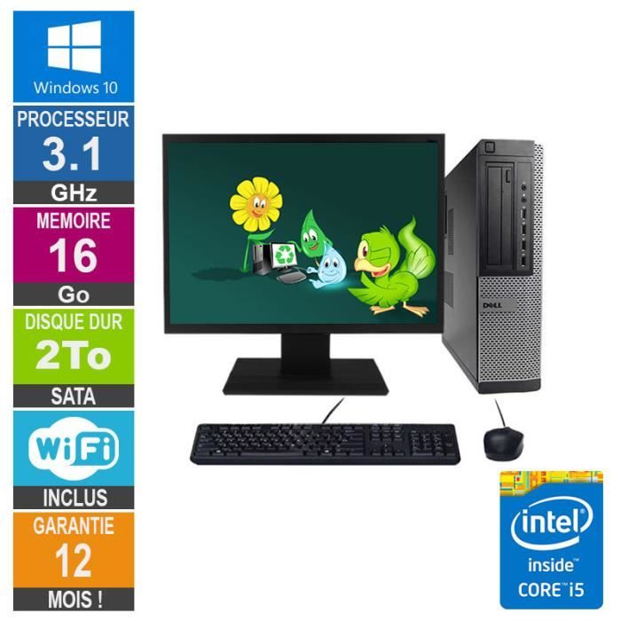 PC Dell Optiplex 790 DT I5-2400 3.10GHz 16Go/2To