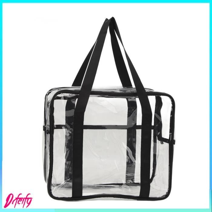 Sac transparent grand sac a main a bandouliere transparent en PVC avec sangle reglable pour la natation le travail la salle de Cdiscount Bagagerie Maroquinerie