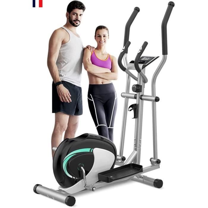 DRIPEX Velo elliptique d appartement Velo silencieux avec support tablette ecran LCD Inertie 6kg resistance magnetique 8 niveau Cdiscount Sport