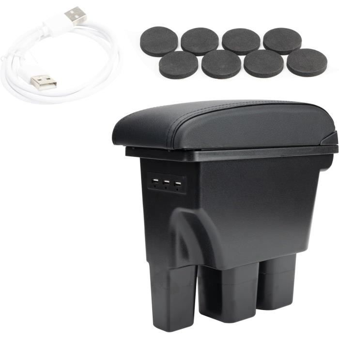 GNXfixt Accoudoir Central Avec Boîte De Rangement Et Ports USB Pour Suzuki Jimny JB64 JB74 2018-2023 - Noir