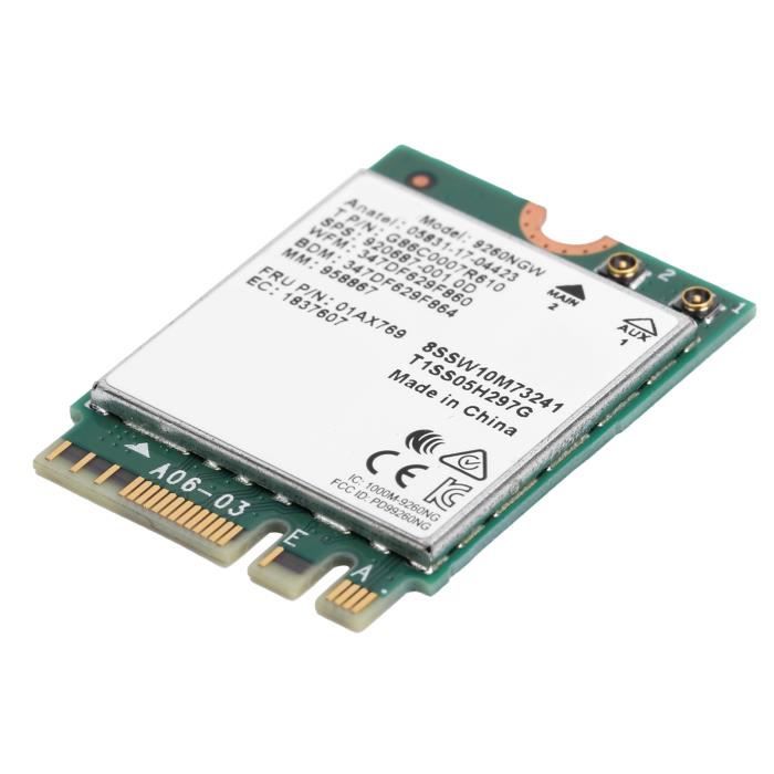 Carte WiFi 6E RTL8852CE - Bluetooth 5.3, 5374 Mbps, Triple Bande, M.2 NGFF - 3