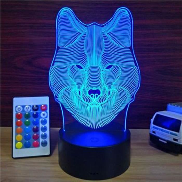 Veilleuse LED Statue Animal En Résine - Déco Créative Pour Table Ou Chambre - Lumière Douce