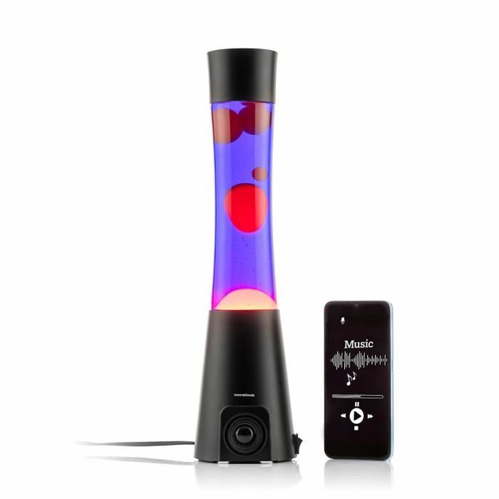 Lampe à lave - INNOVAGOODS - Maglamp InnovaGoods - Haut-parleur Bluetooth 5.0 - Vintage - Noir