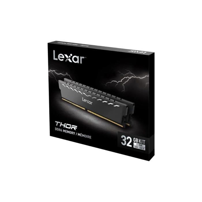 Mémoire RAM – Lexar – THOR Gaming – 32 Go – 3200 MHz – DDR4 CL16 – DIMM noir