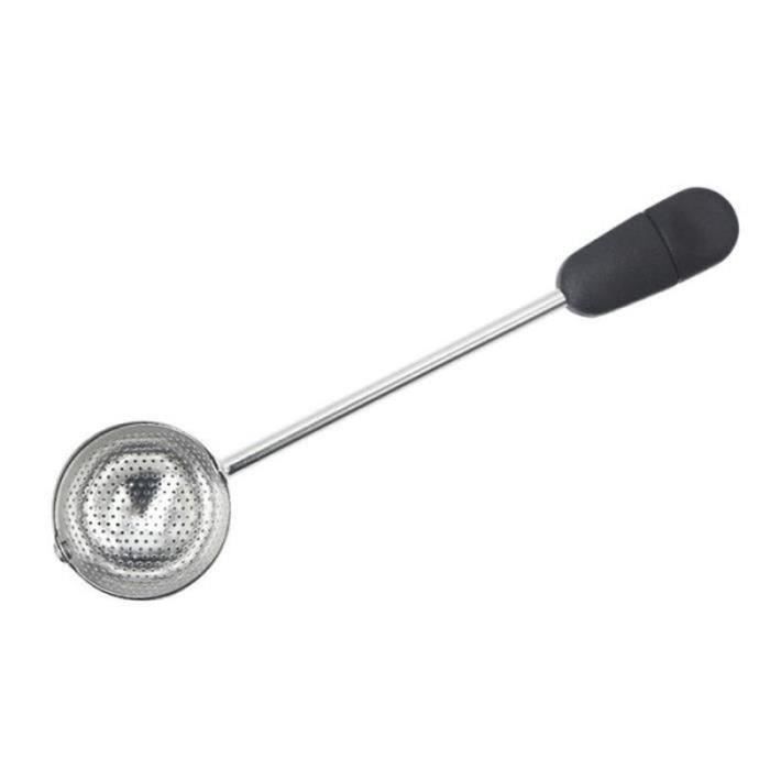 Infuseur à Thé En Silicone Avec Poignée Inox - Boule à Thé Avec Couvercle Et Tapis De Repos Rose