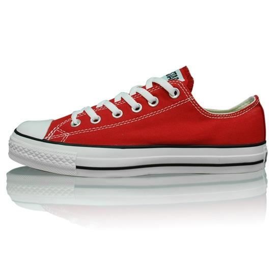 converses basses rouge