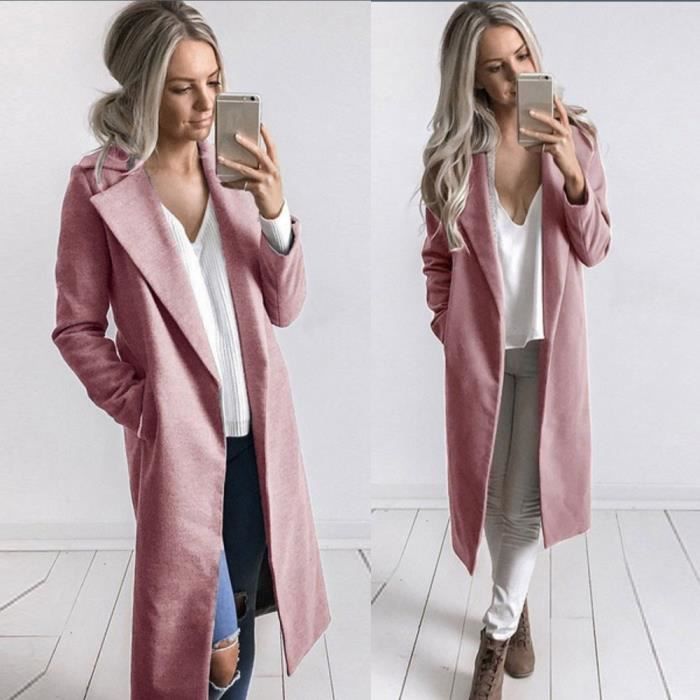 رسم هدنة مائل long manteau rose - analogdevelopment.com