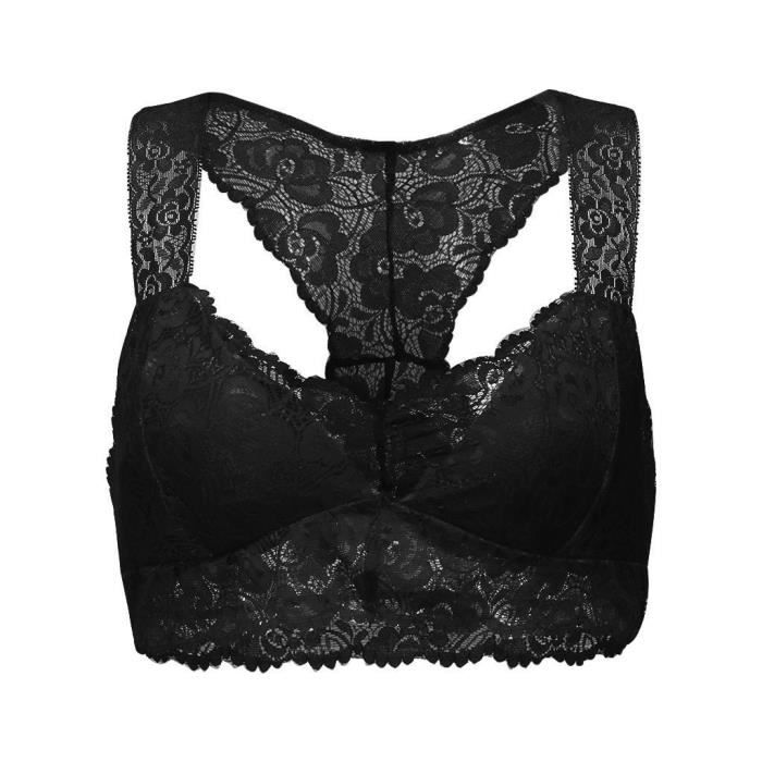 Soutien-gorge femme grande taille, dentelle florale sans armatures, soutien- gorge plongeant, transparent et sexy au quotidien (couleur : gris, taille : 90B Soutien-gorge femme grande taille, dentelle florale sans armatures, soutien- gorge plongeant, transparent et sexy au quotidien (couleur : gris, taille : 90B